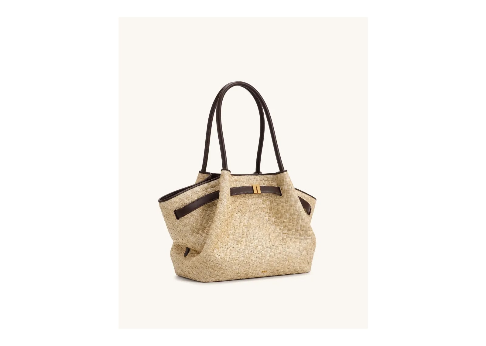 JW PEI Hana Medium Faux Straw Tote Bag Brown - görsel 2