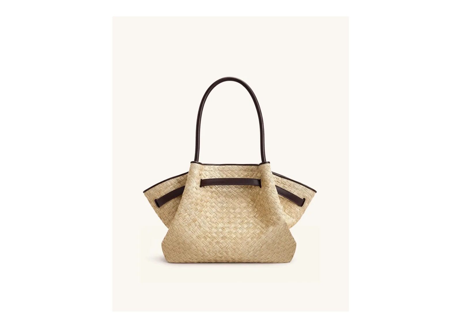 JW PEI Hana Medium Faux Straw Tote Bag Brown - görsel 3
