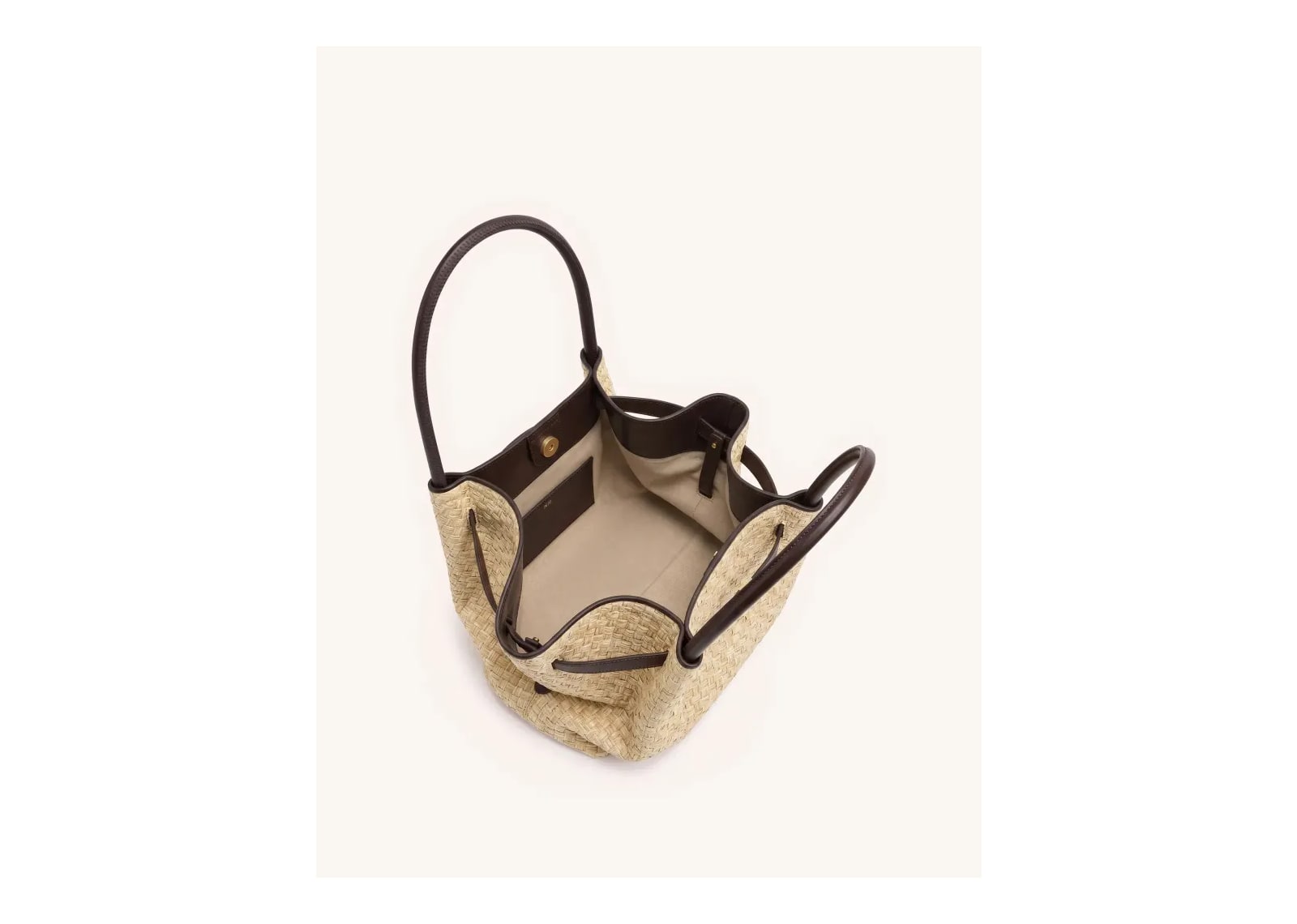 JW PEI Hana Medium Faux Straw Tote Bag Brown - görsel 4