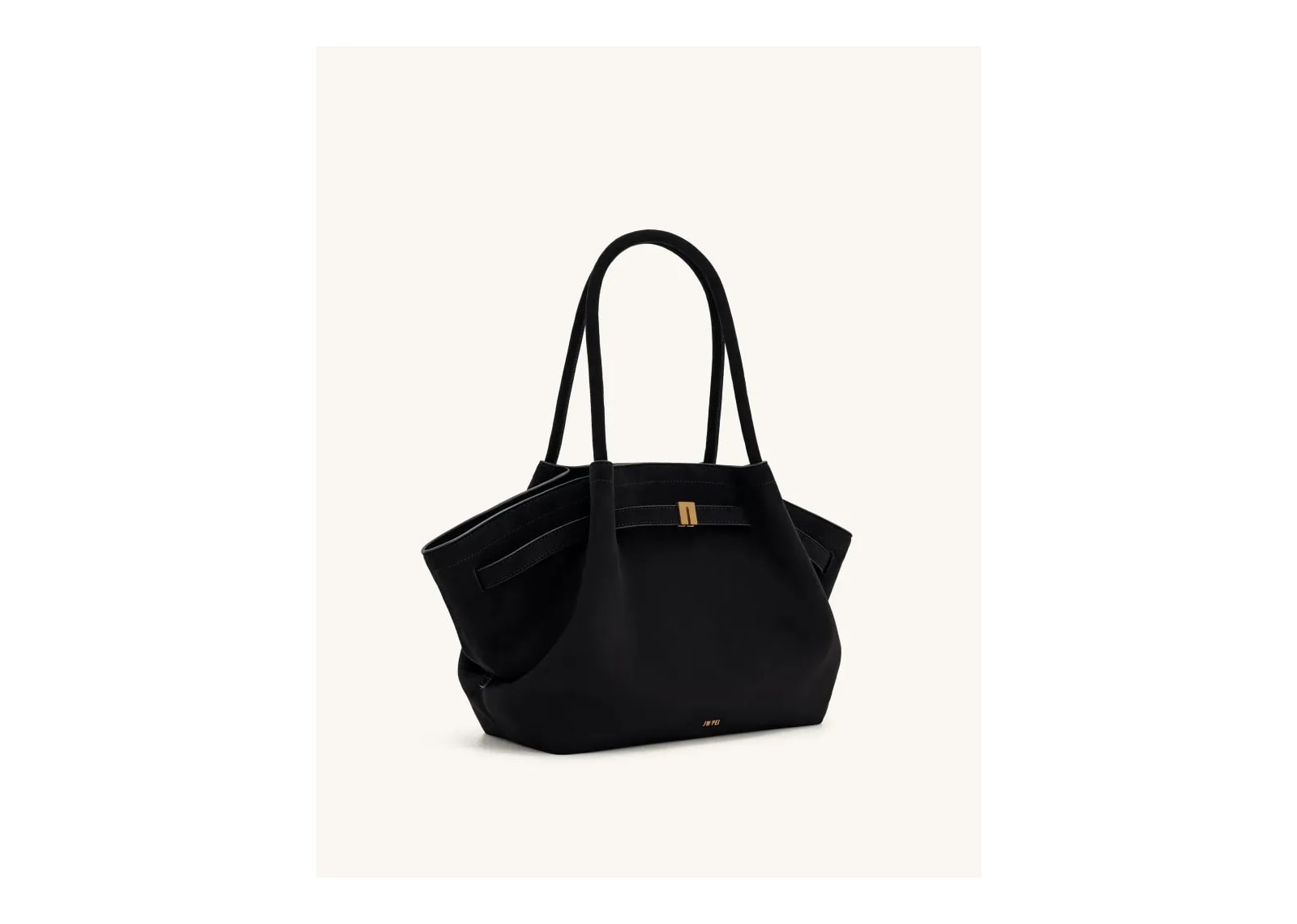 JW PEI Hana Medium Faux Suede Tote Bag Black - görsel 3