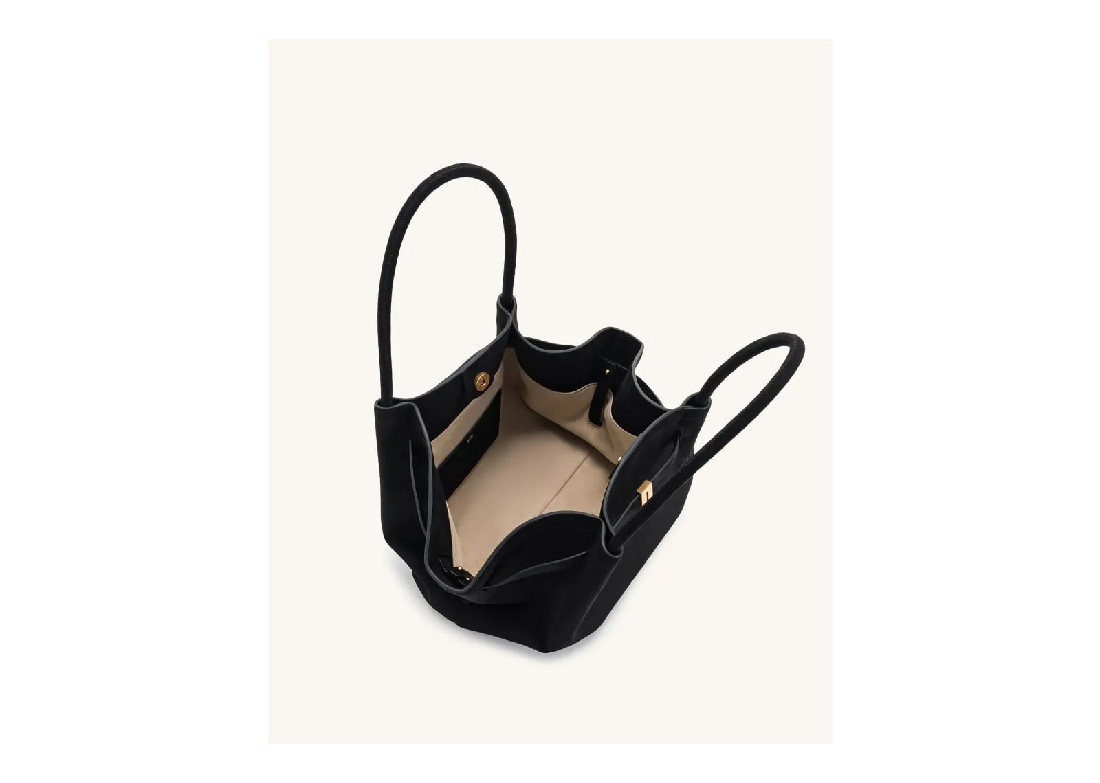 JW PEI Hana Medium Faux Suede Tote Bag Black - görsel 5