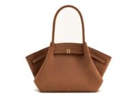 JW PEI Hana Medium Faux Suede Tote Bag Brown