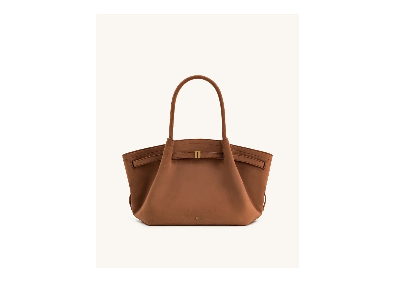JW PEI Hana Medium Faux Suede Tote Bag Brown - görsel 2