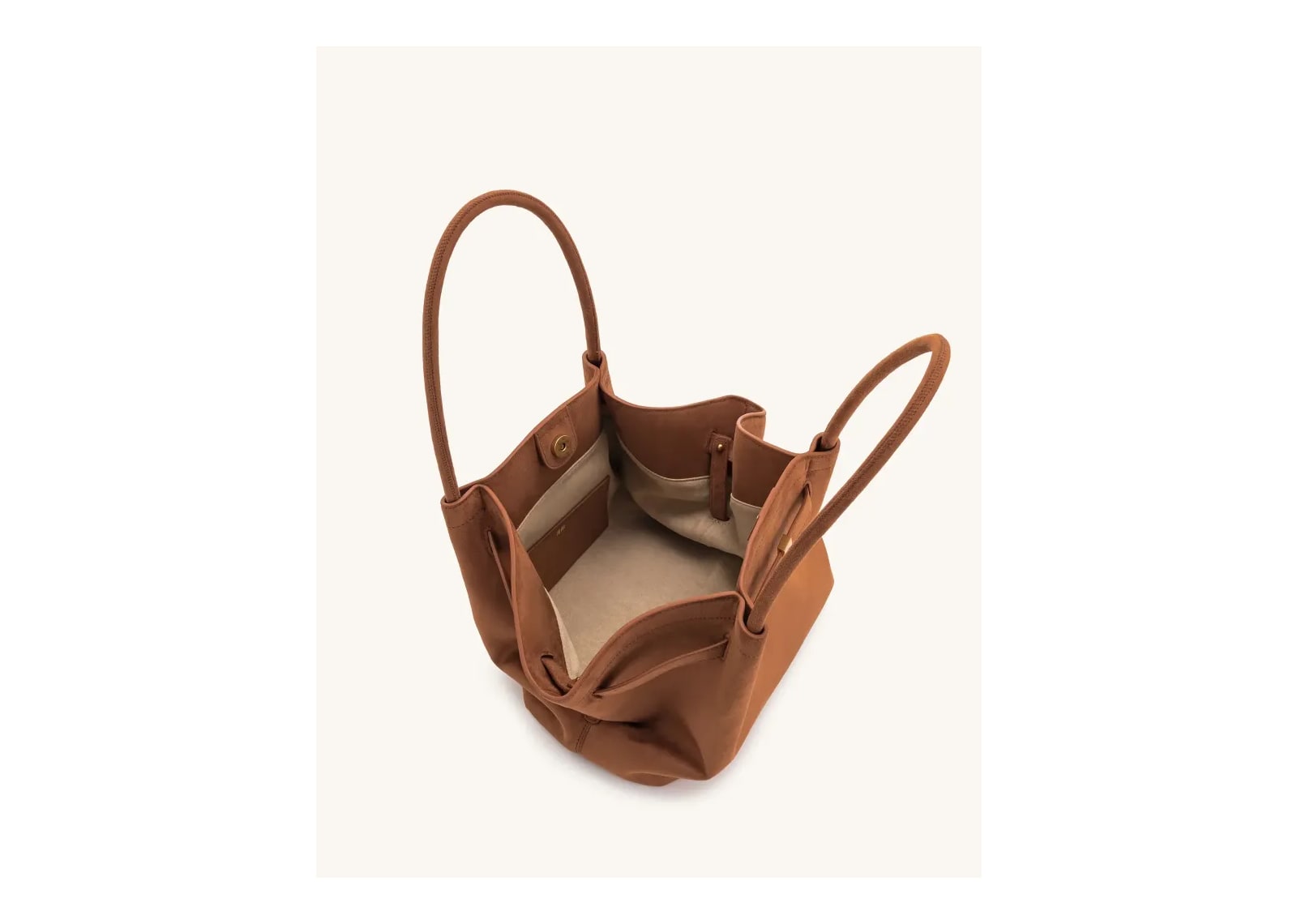 JW PEI Hana Medium Faux Suede Tote Bag Brown - görsel 6