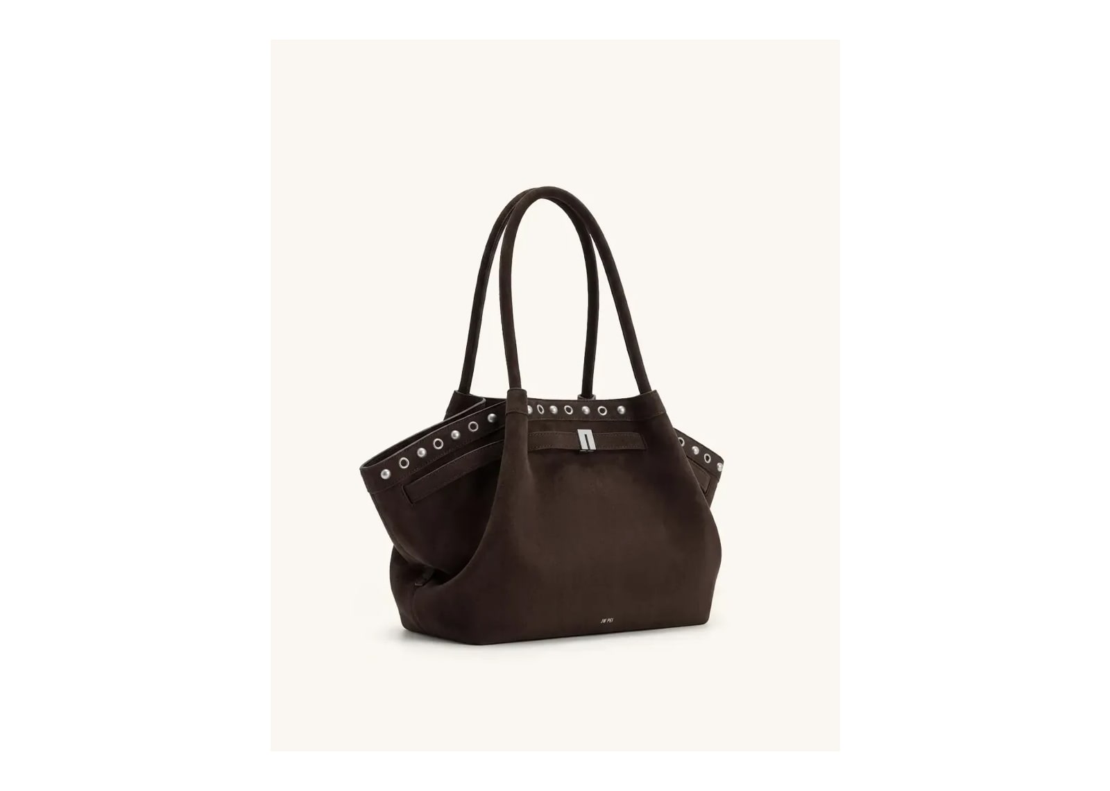 JW PEI Hana Medium Faux Suede Tote Bag Dark Chocolate Brown - görsel 2