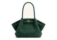 JW PEI Hana Medium Faux Suede Tote Bag Forest Green