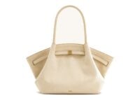 JW PEI Hana Medium Faux Suede Tote Bag Off White