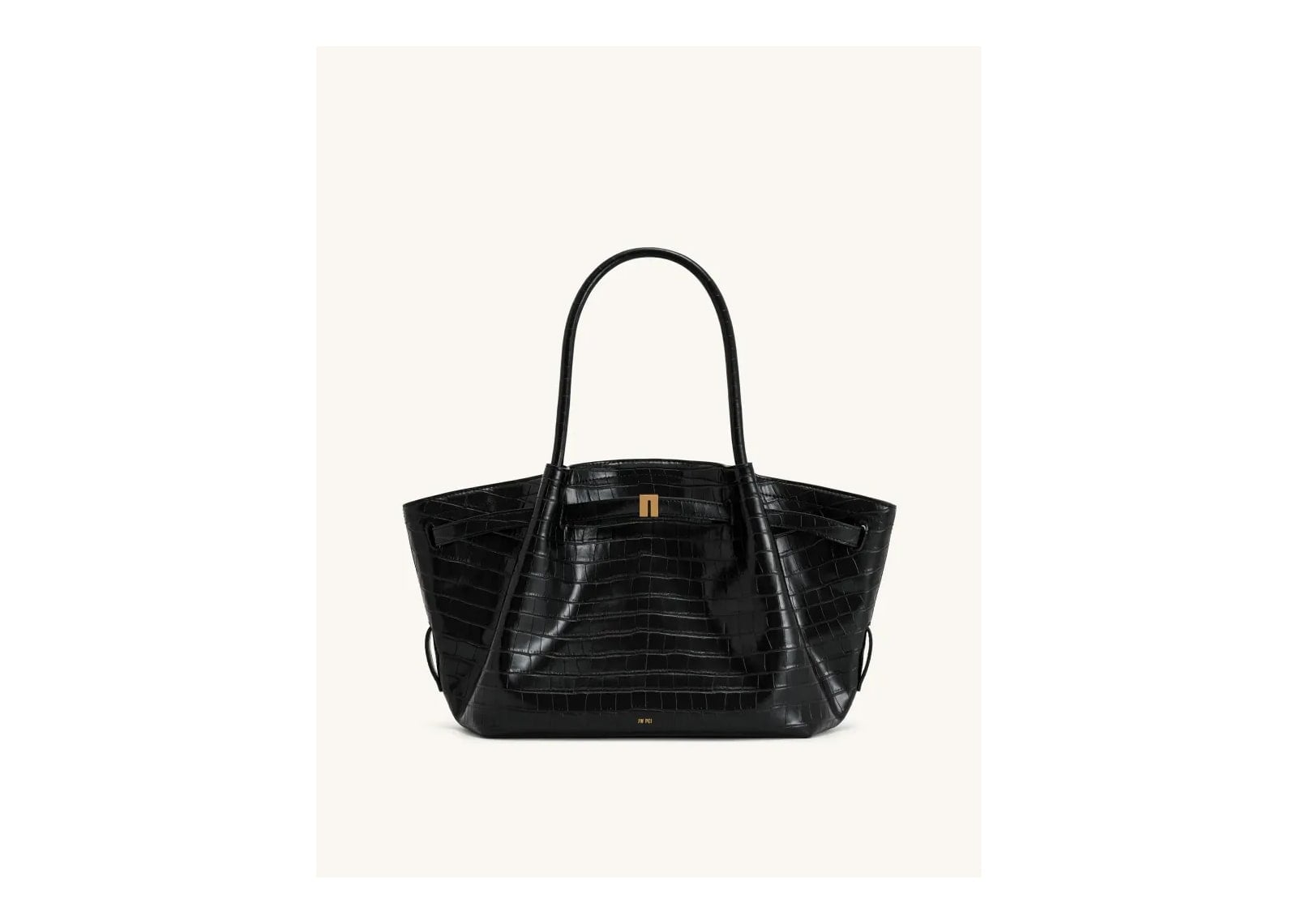 JW PEI Hana Medium Tote Bag Black Croc - görsel 2