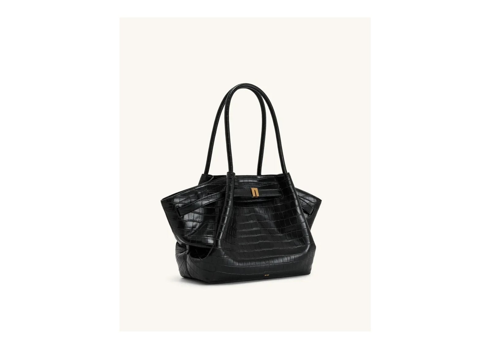 JW PEI Hana Medium Tote Bag Black Croc - görsel 3
