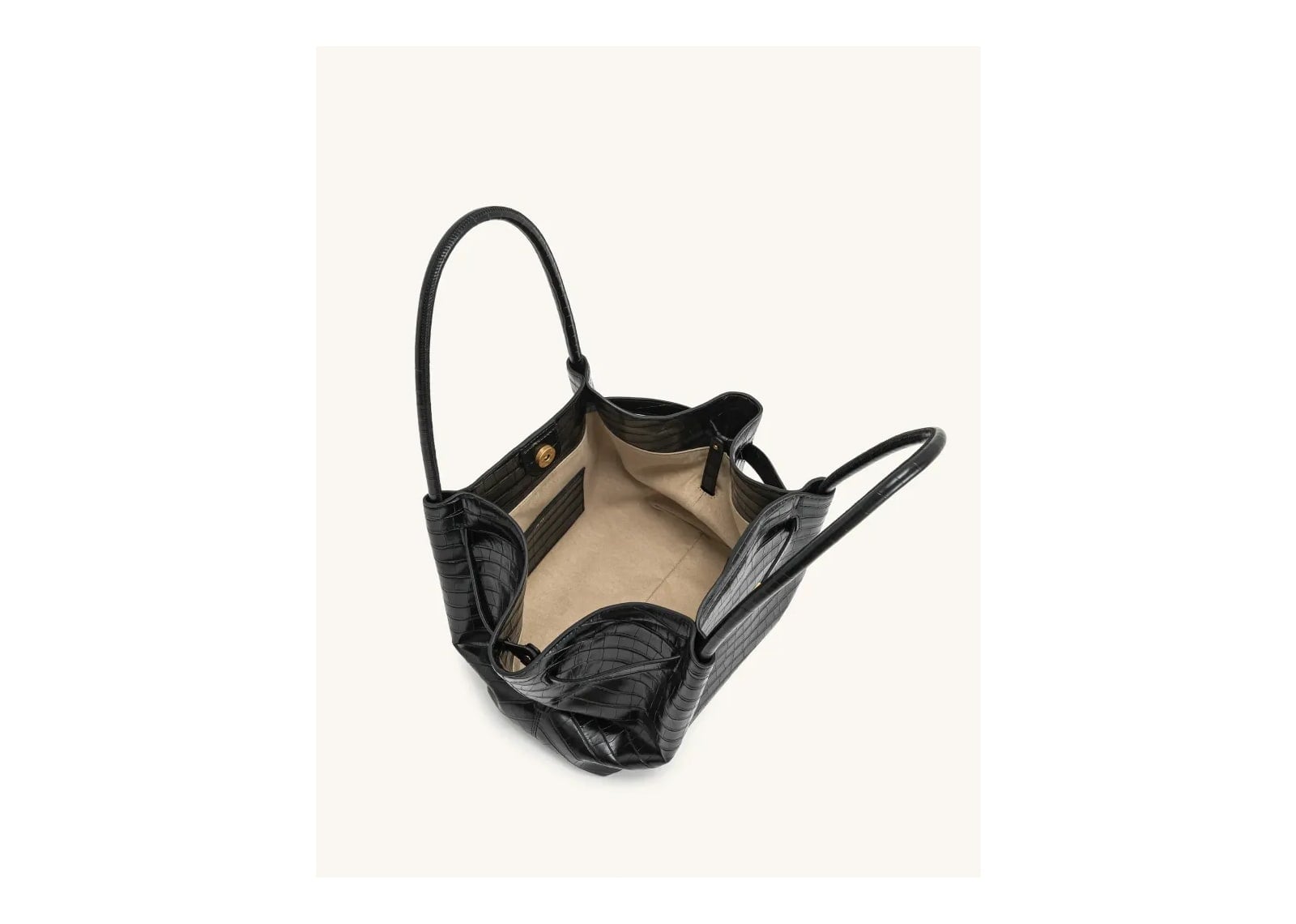 JW PEI Hana Medium Tote Bag Black Croc - görsel 5