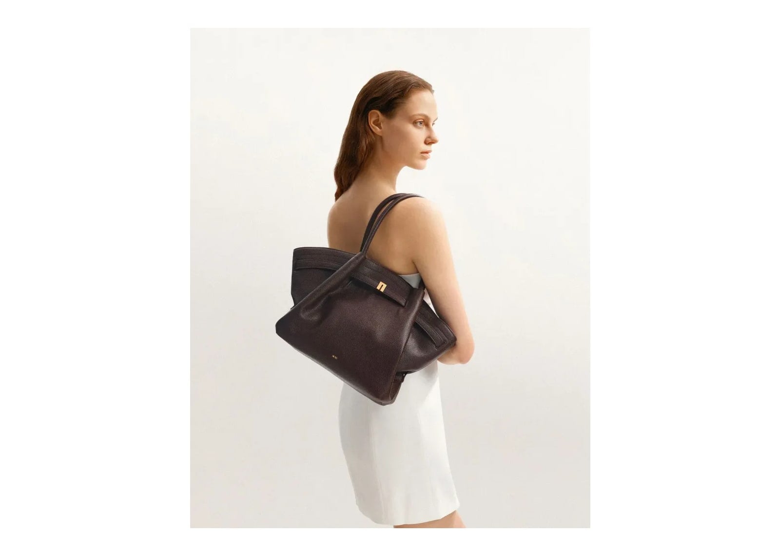 JW PEI Hana Medium Tote Bag Dark Brown - görsel 2