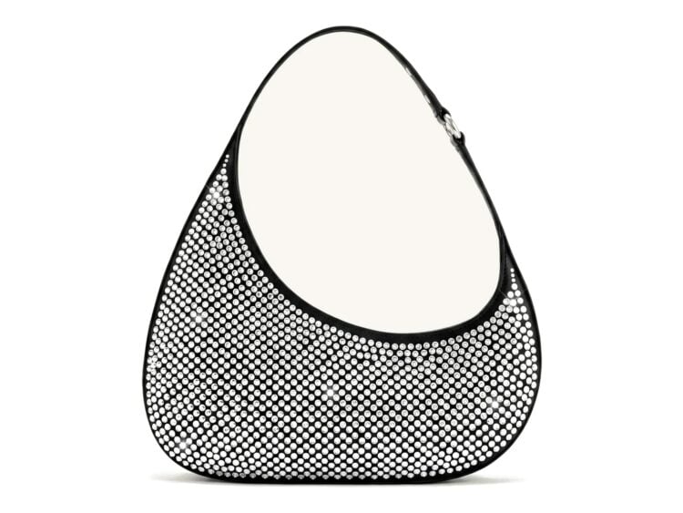 JW PEI Harlee Artificial Crystal Shoulder Bag Black