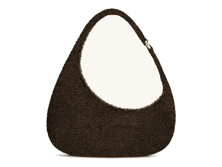 JW PEI Harlee Faux Fur Shoulder Bag Dark Brown