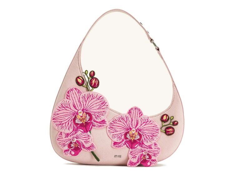 JW PEI Harlee Orchid Embroidered Shoulder Bag Pink