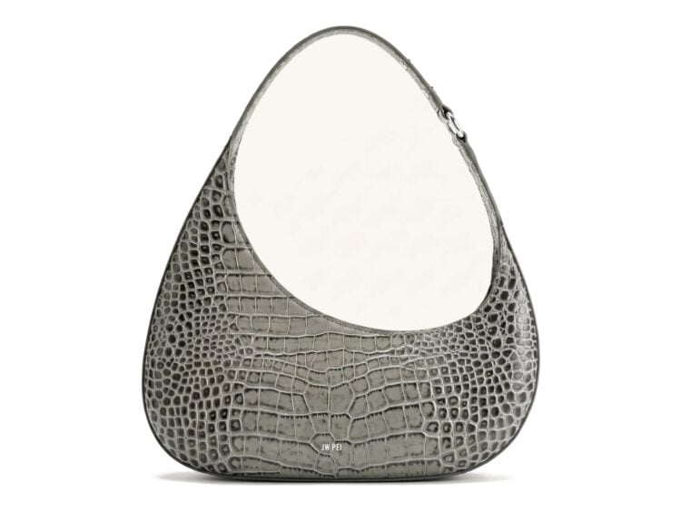 JW PEI Harlee Shoulder Bag Light Grey Croc