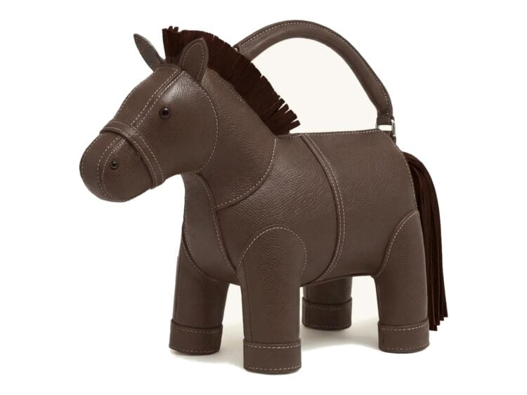 JW PEI Harper Horse Top Handle Bag Dark Brown