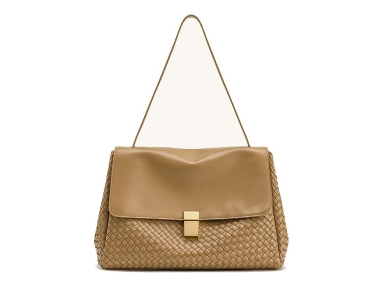 JW PEI Hilary Woven Shoulder Bag Camel
