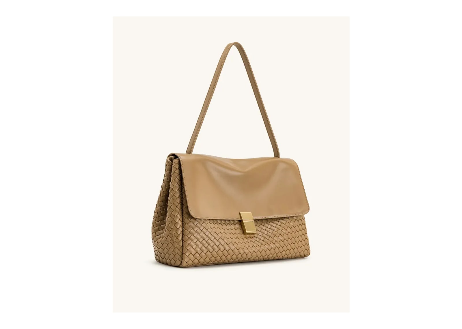 JW PEI Hilary Woven Shoulder Bag Camel - görsel 2
