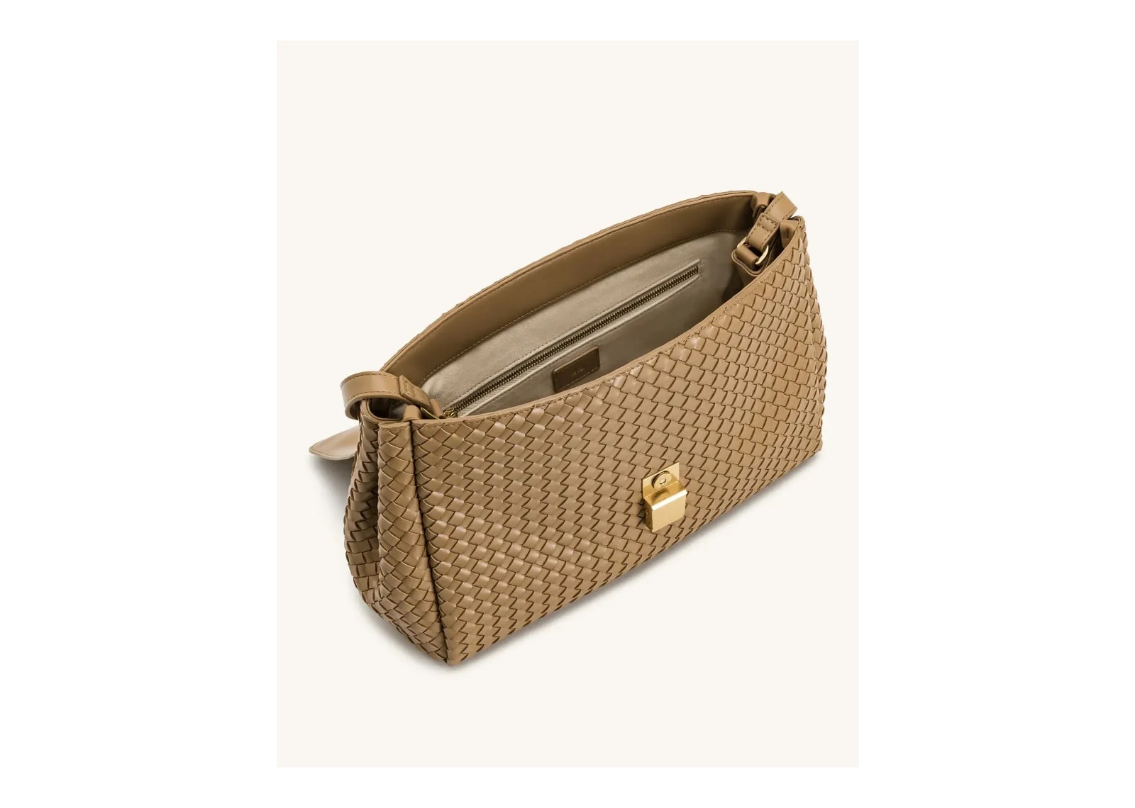 JW PEI Hilary Woven Shoulder Bag Camel - görsel 4