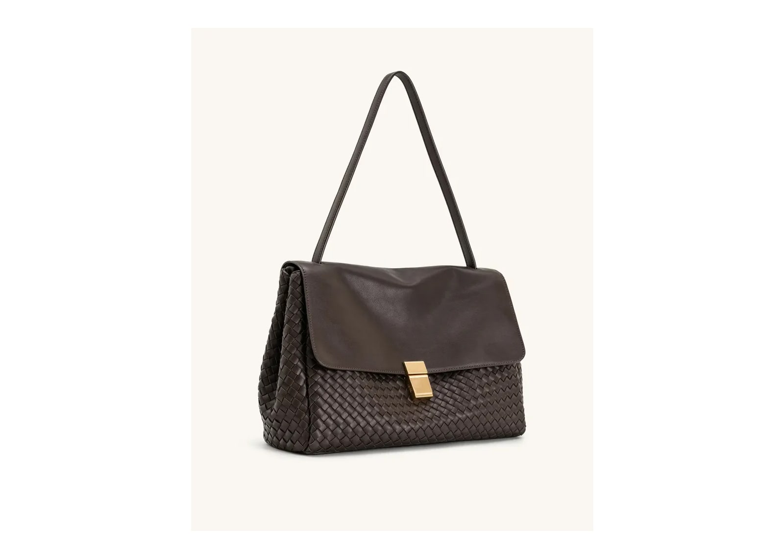 JW PEI Hilary Woven Shoulder Bag Dark Brown - görsel 2