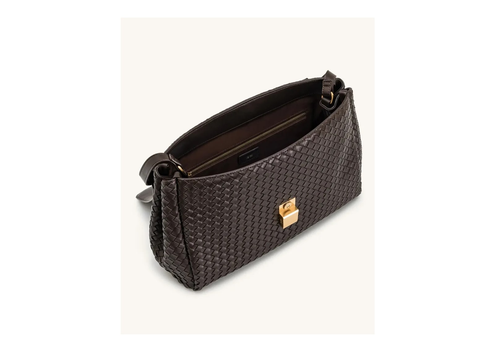 JW PEI Hilary Woven Shoulder Bag Dark Brown - görsel 4
