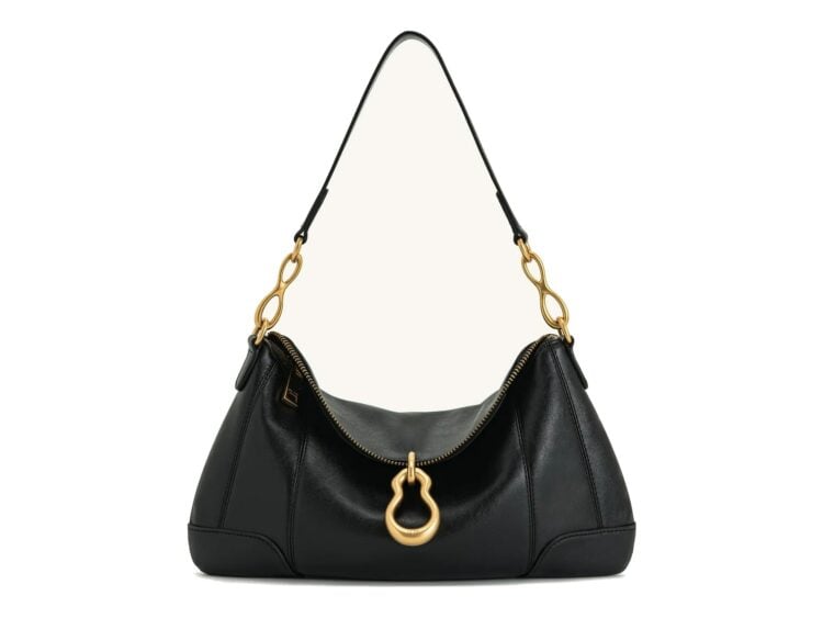 JW PEI Jayla Metal Pendant Embellished Shoulder Bag Black