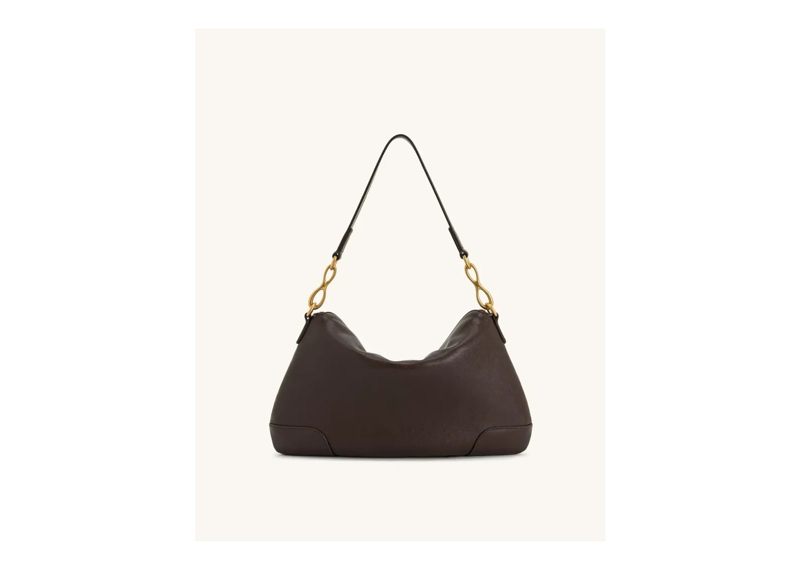 JW PEI Jayla Metal Pendant Embellished Shoulder Bag Dark Brown - görsel 4