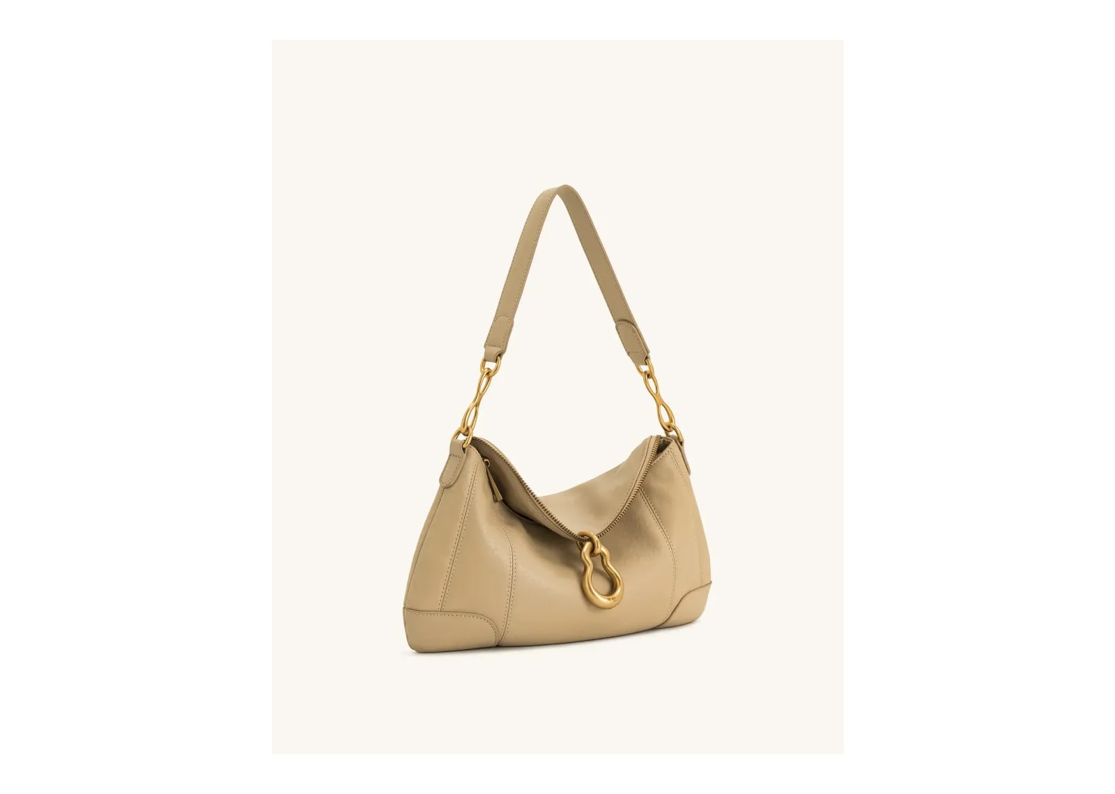 JW PEI Jayla Metal Pendant Embellished Shoulder Bag Khaki - görsel 2