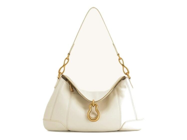 JW PEI Jayla Metal Pendant Embellished Shoulder Bag White
