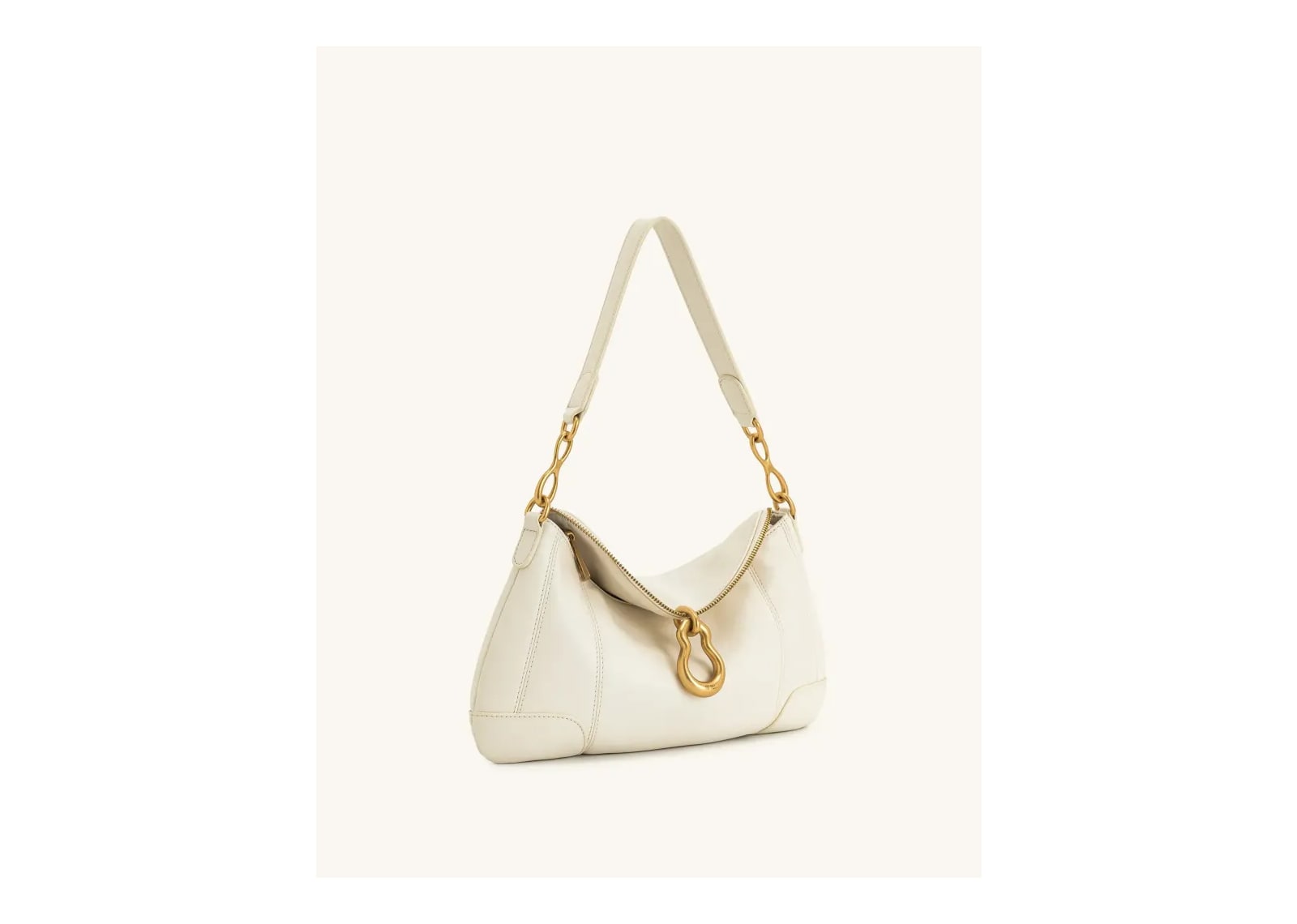 JW PEI Jayla Metal Pendant Embellished Shoulder Bag White - görsel 2