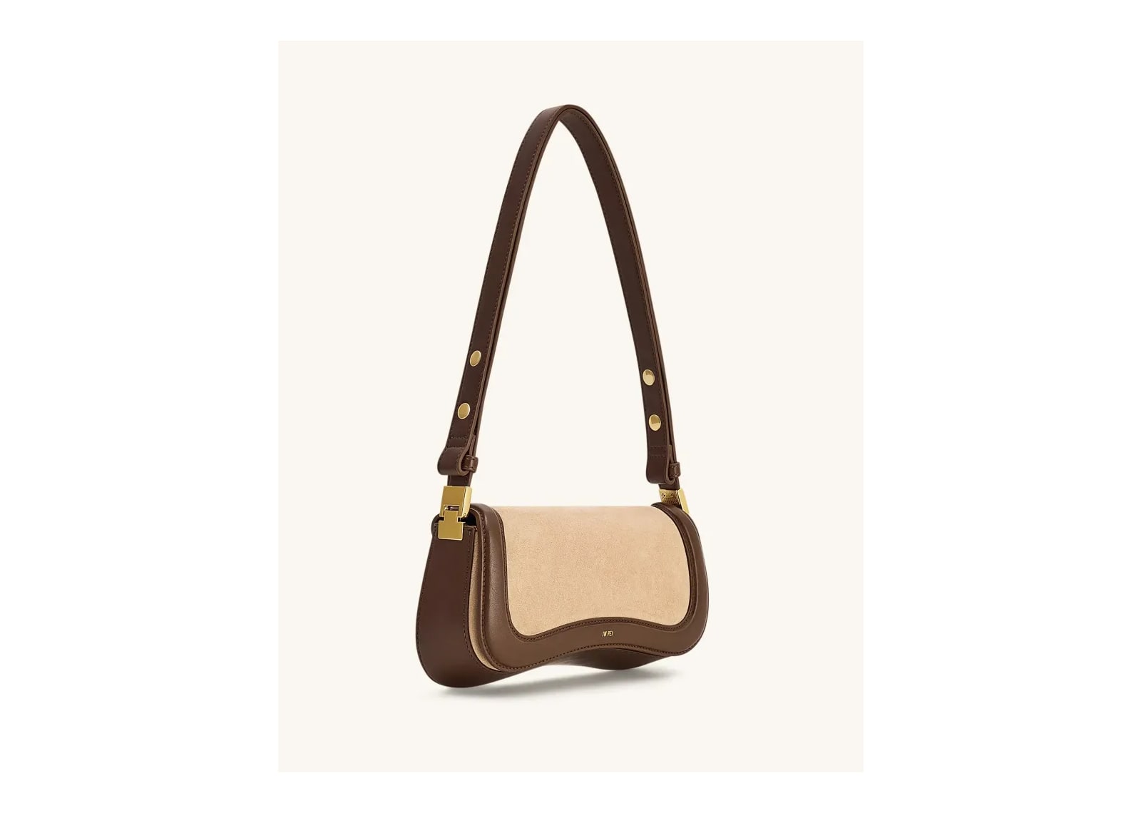 JW PEI Joy Faux Suede Shoulder Bag Khaki Brown - görsel 2