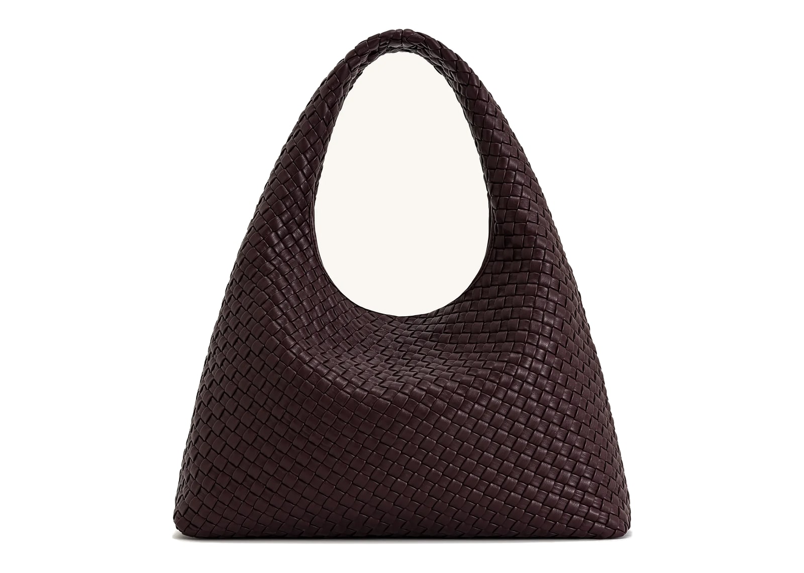 JW PEI Laura Woven Shoulder Bag Deep Burgundy