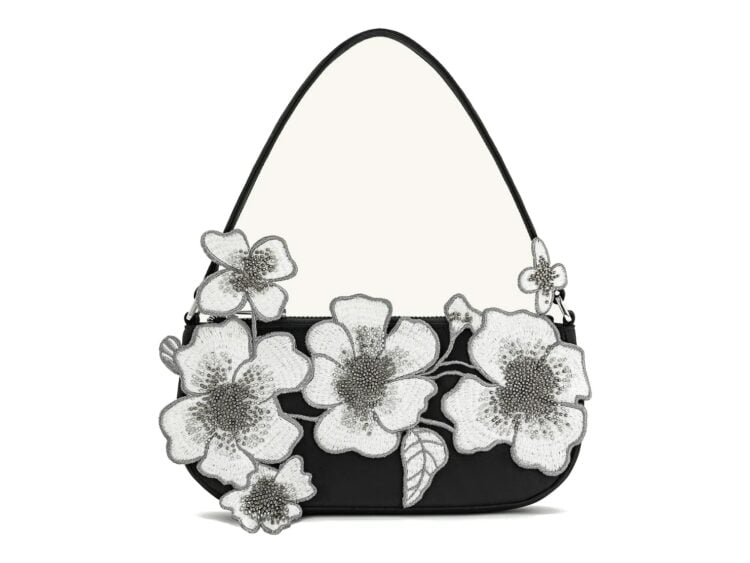 JW PEI Leona Bead Embellished Shoulder Bag Black