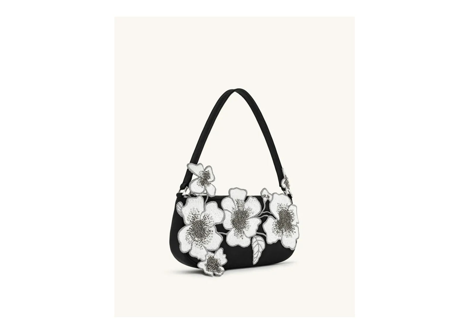 JW PEI Leona Bead Embellished Shoulder Bag Black - görsel 2
