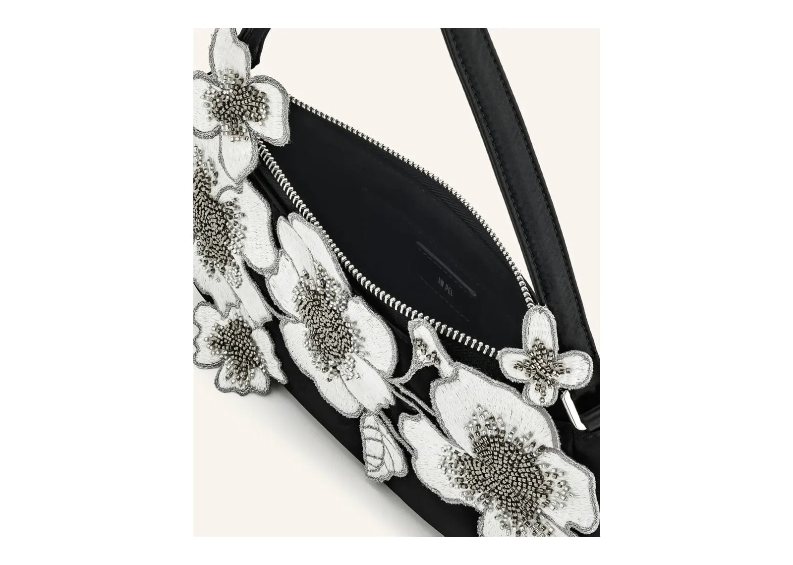 JW PEI Leona Bead Embellished Shoulder Bag Black - görsel 4