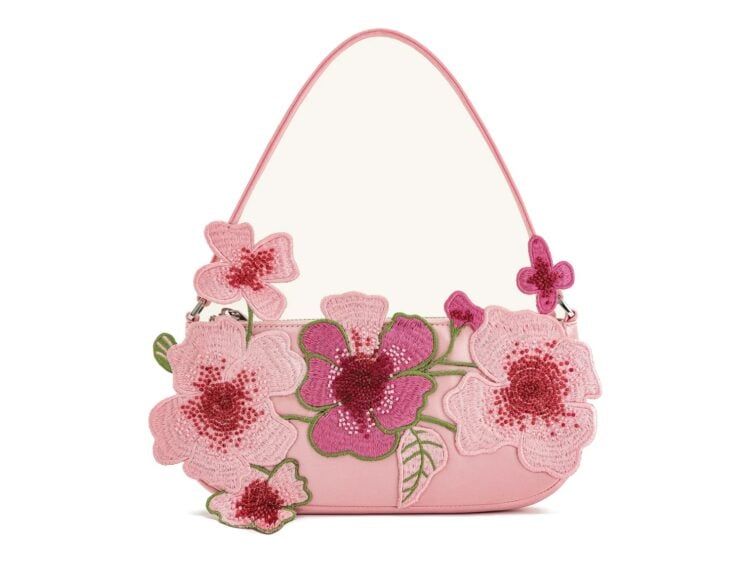 JW PEI Leona Bead Embellished Shoulder Bag Pink