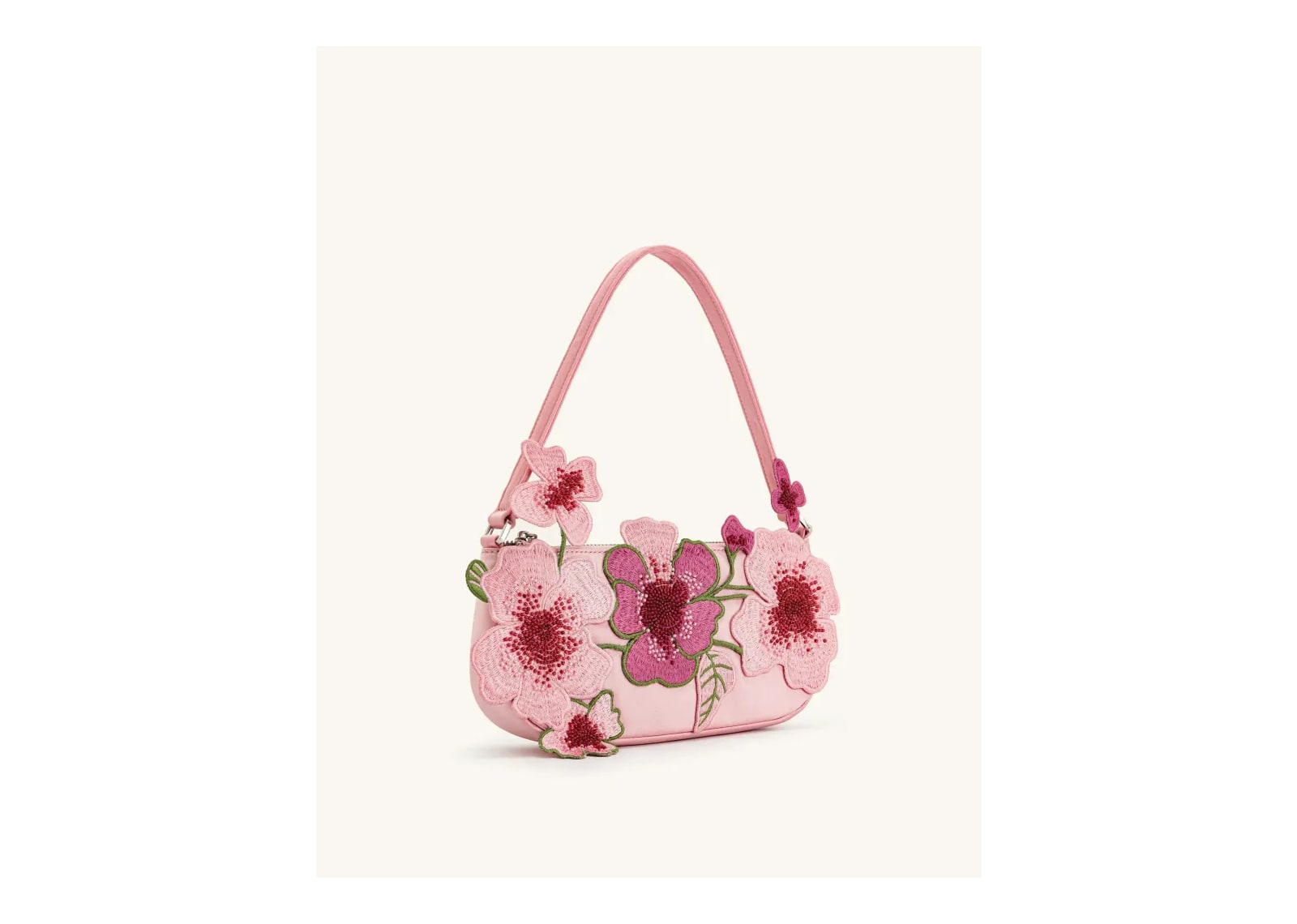 JW PEI Leona Bead Embellished Shoulder Bag Pink - görsel 2