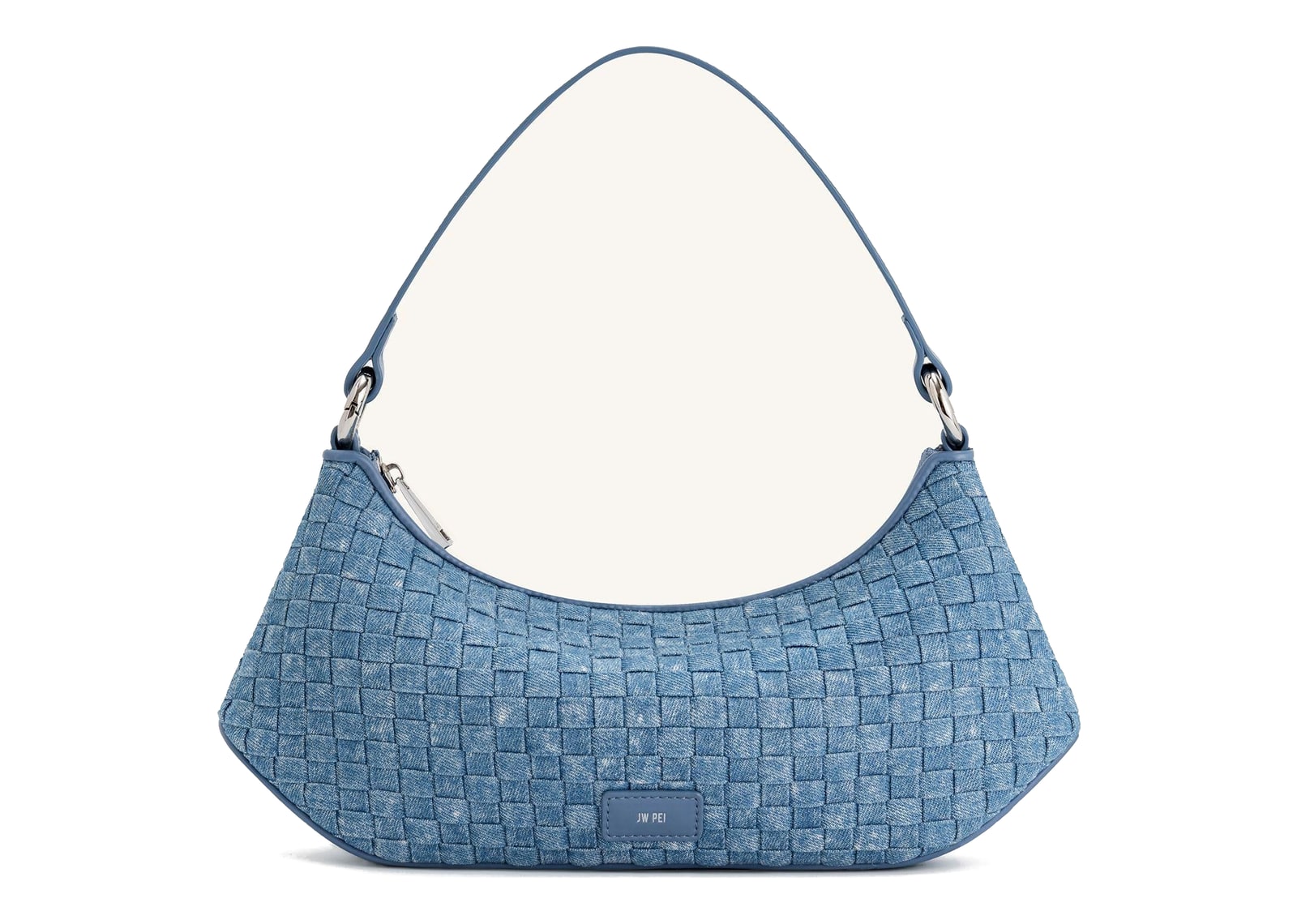 JW PEI Lily Shoulder Bag Blue Denim Weave