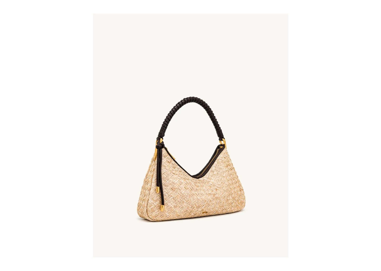 JW PEI Lorena Faux Straw Shoulder Bag Brown - görsel 2