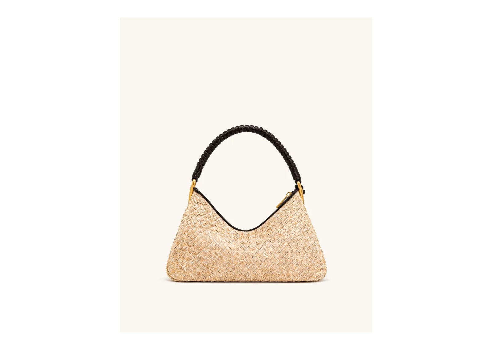 JW PEI Lorena Faux Straw Shoulder Bag Brown - görsel 3