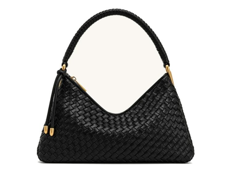JW PEI Lorena Woven Shoulder Bag Black