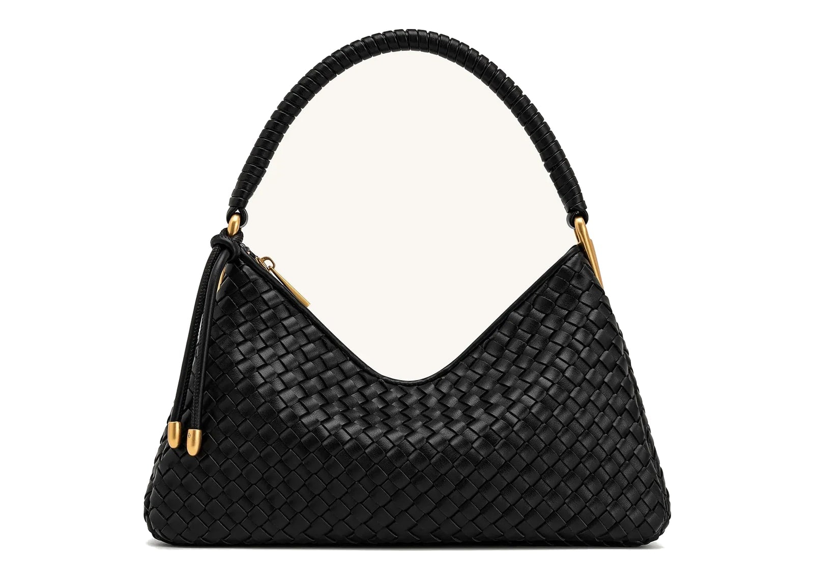 JW PEI Lorena Woven Shoulder Bag Black