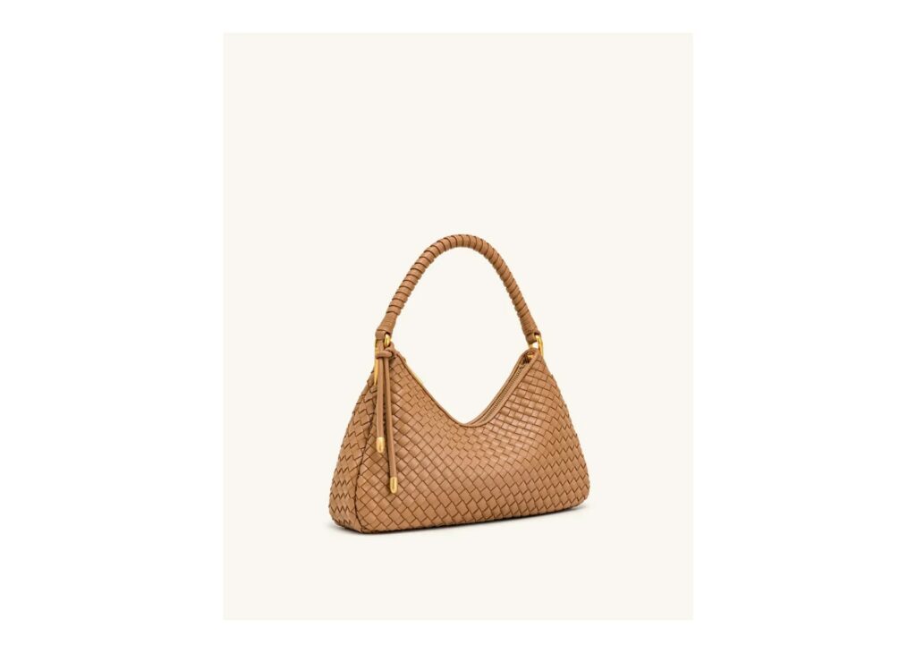 JW PEI Lorena Woven Shoulder Bag Camel - 5S419-3 | Sneaker Baker