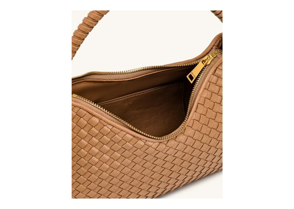 JW PEI Lorena Woven Shoulder Bag Camel - 5S419-3 | Sneaker Baker