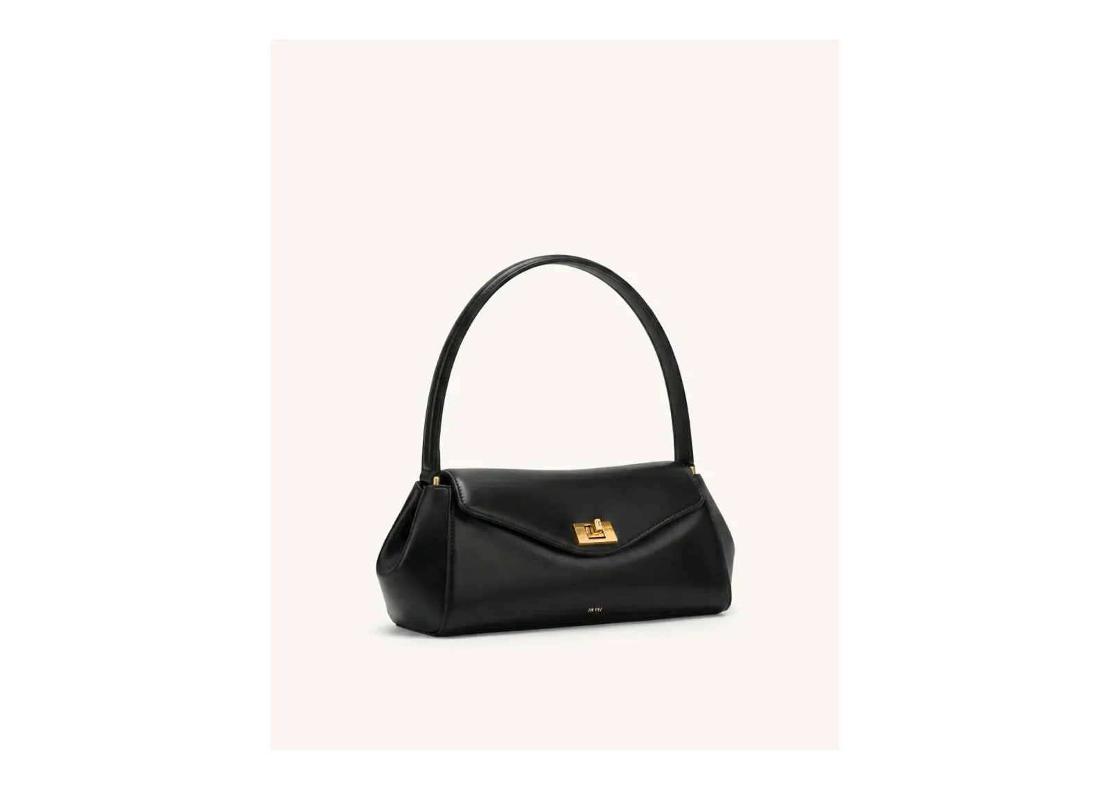 JW PEI Lucia Turn-Lock Flap Shoulder Bag Black - görsel 2