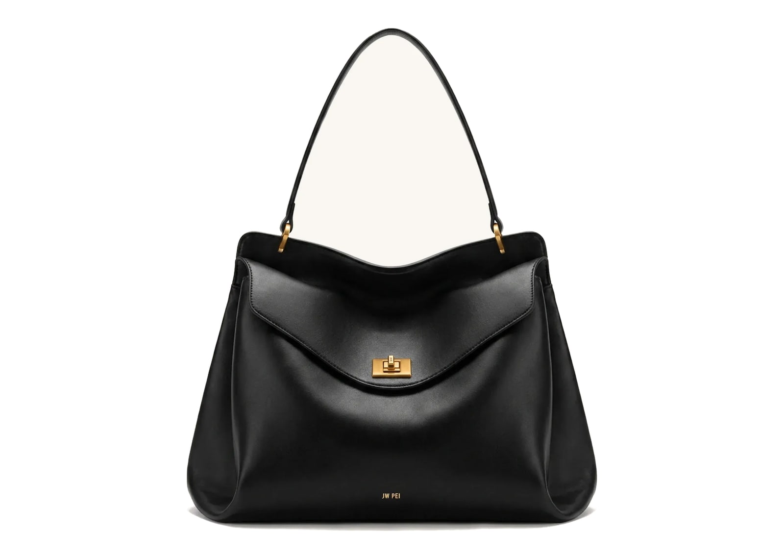 JW PEI Lucia Turn-Lock Shoulder Bag Black