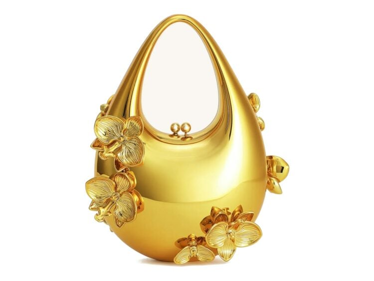 JW PEI Lydia Floral Embellished Handbag Gold