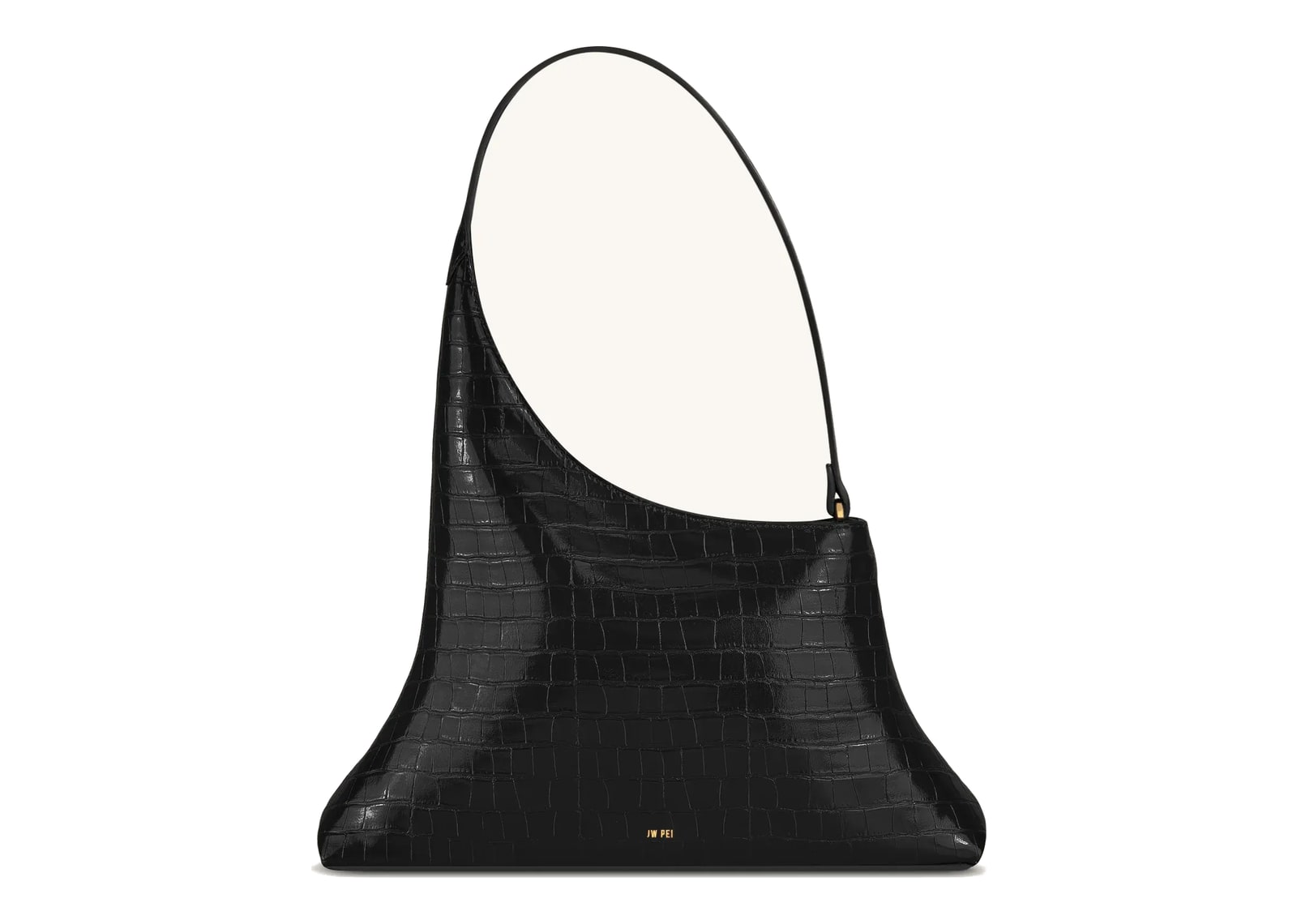 JW PEI Lyra Shoulder Bag Black Croc