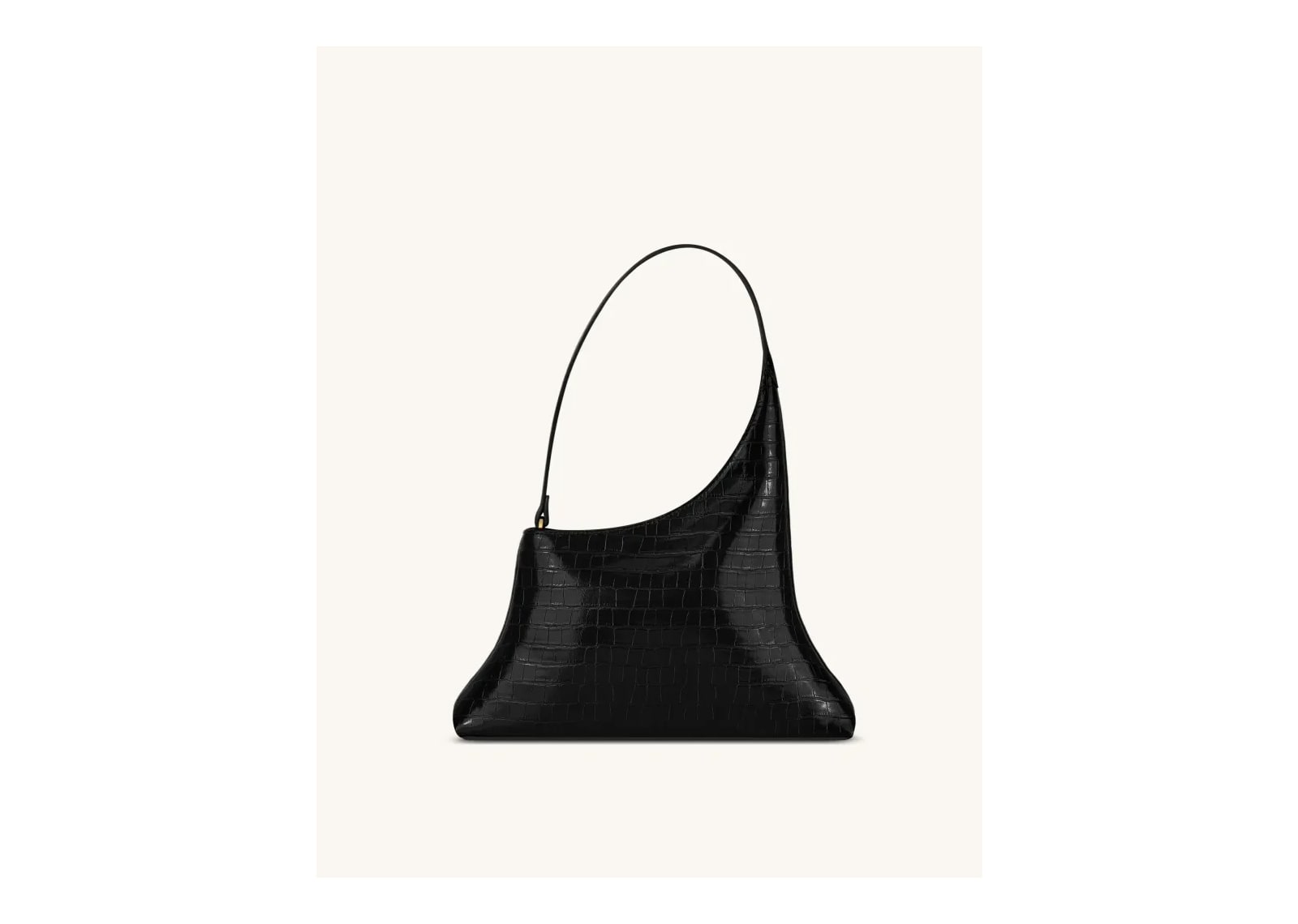 JW PEI Lyra Shoulder Bag Black Croc - görsel 3