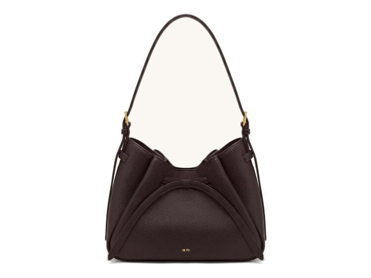 JW PEI Mabel Soft Bow Shoulder Bag Dark Brown